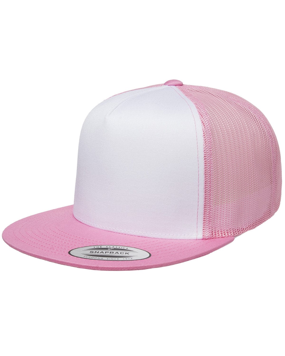 Yupoong 6006W Adult Classic Trucker with White Front Panel Cap in 