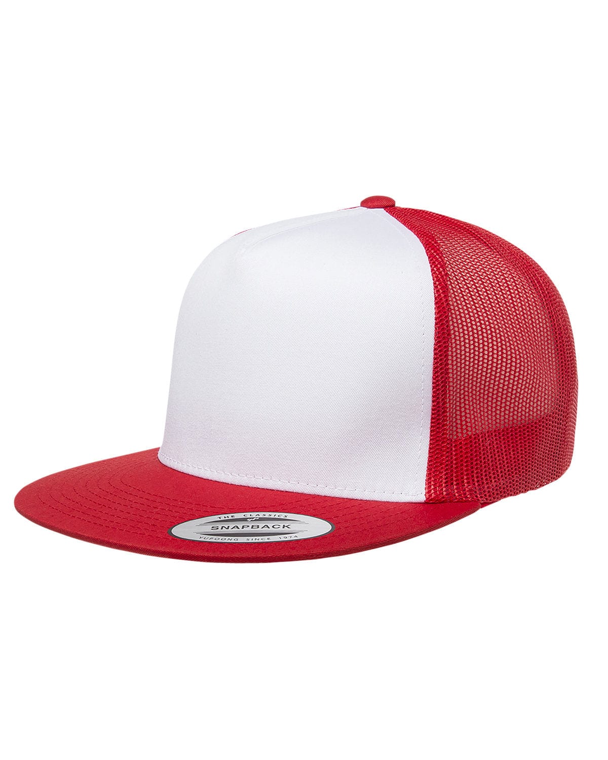 Yupoong 6006W Adult Classic Trucker with White Front Panel Cap in 