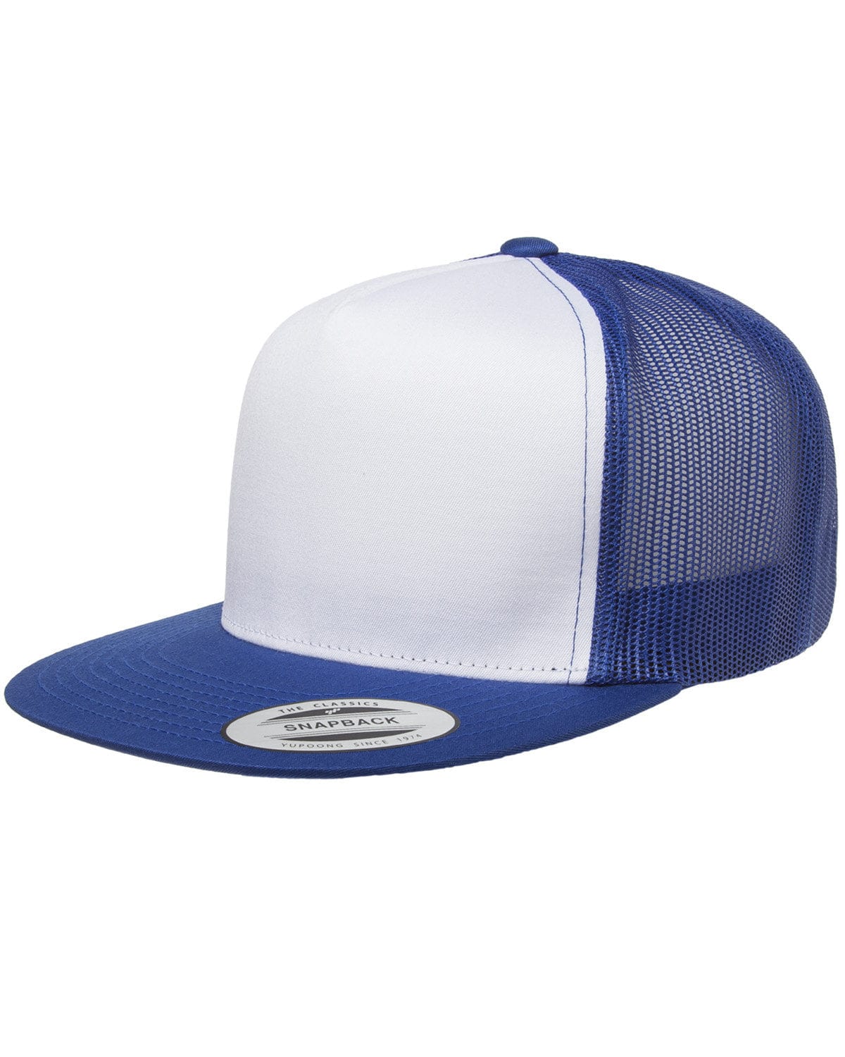 Yupoong 6006W Adult Classic Trucker with White Front Panel Cap in 
