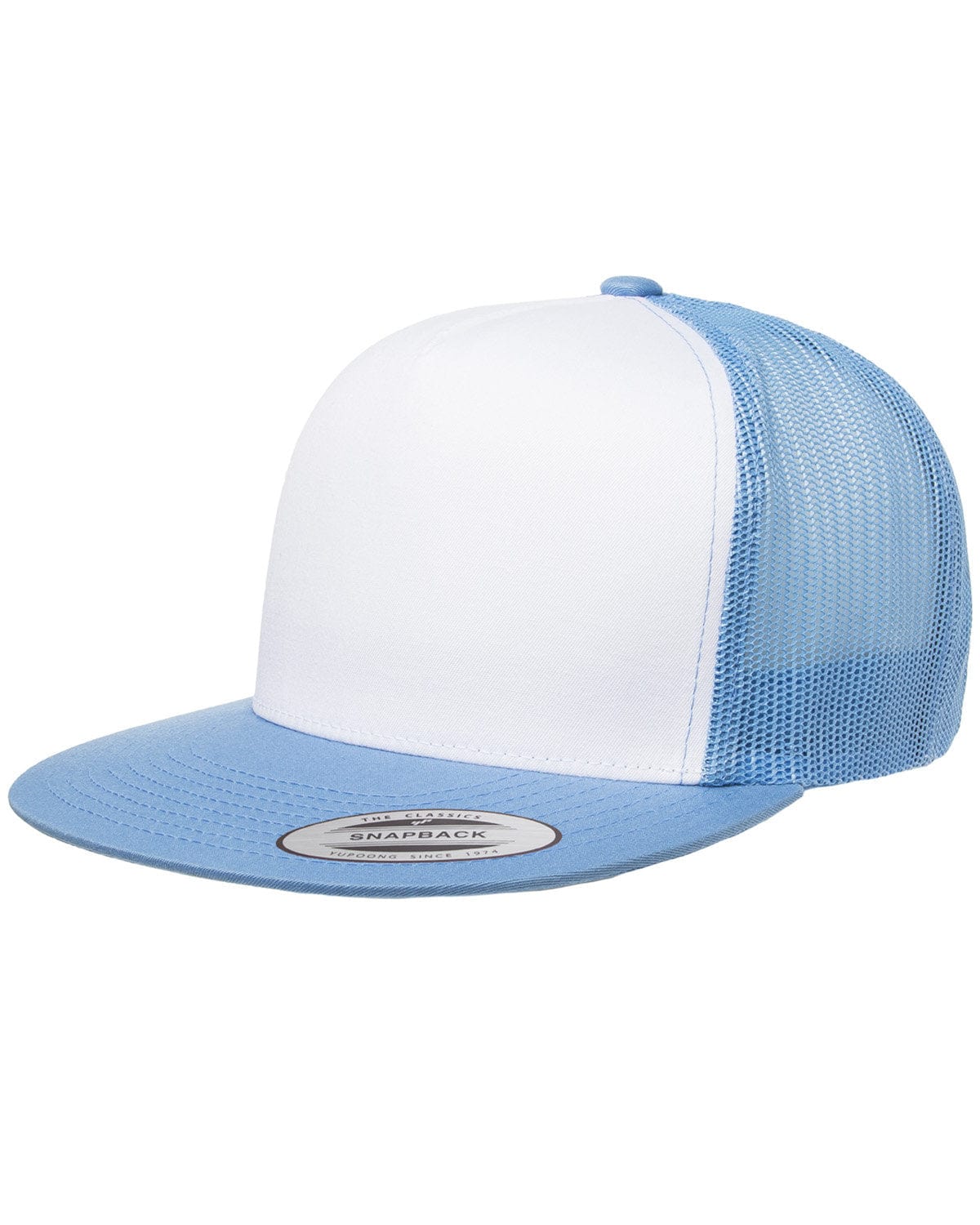 Yupoong 6006W Adult Classic Trucker with White Front Panel Cap in 