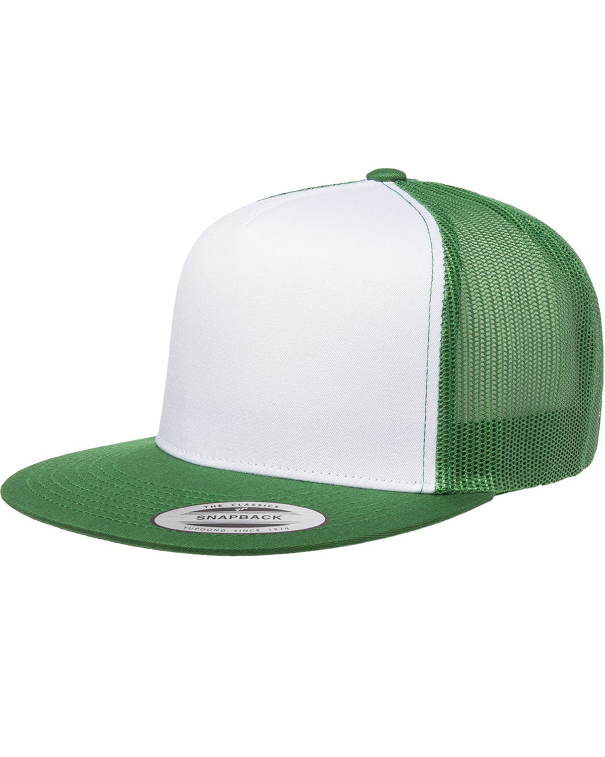 Yupoong 6006W Adult Classic Trucker with White Front Panel Cap in 