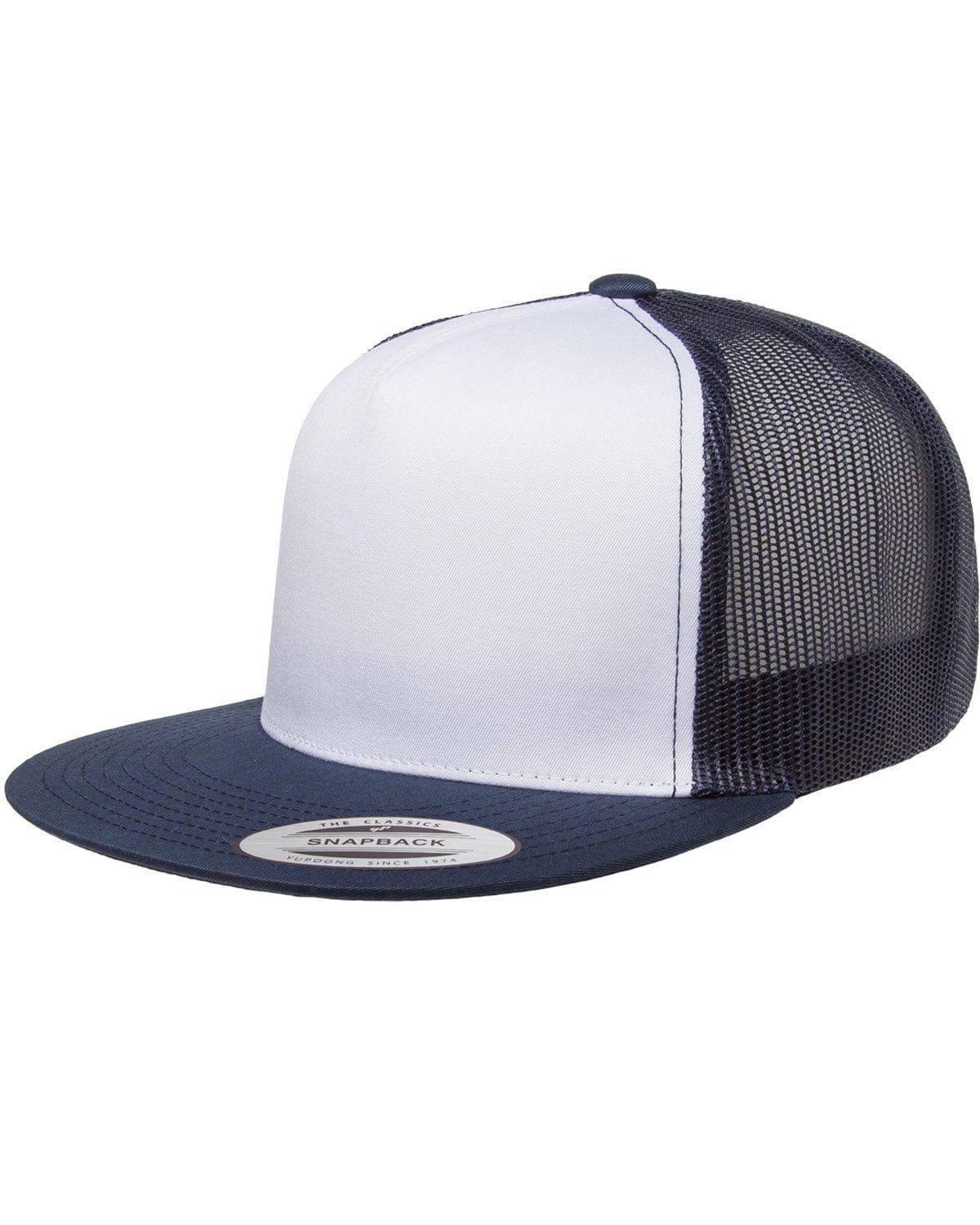 Yupoong 6006W Adult Classic Trucker with White Front Panel Cap in 
