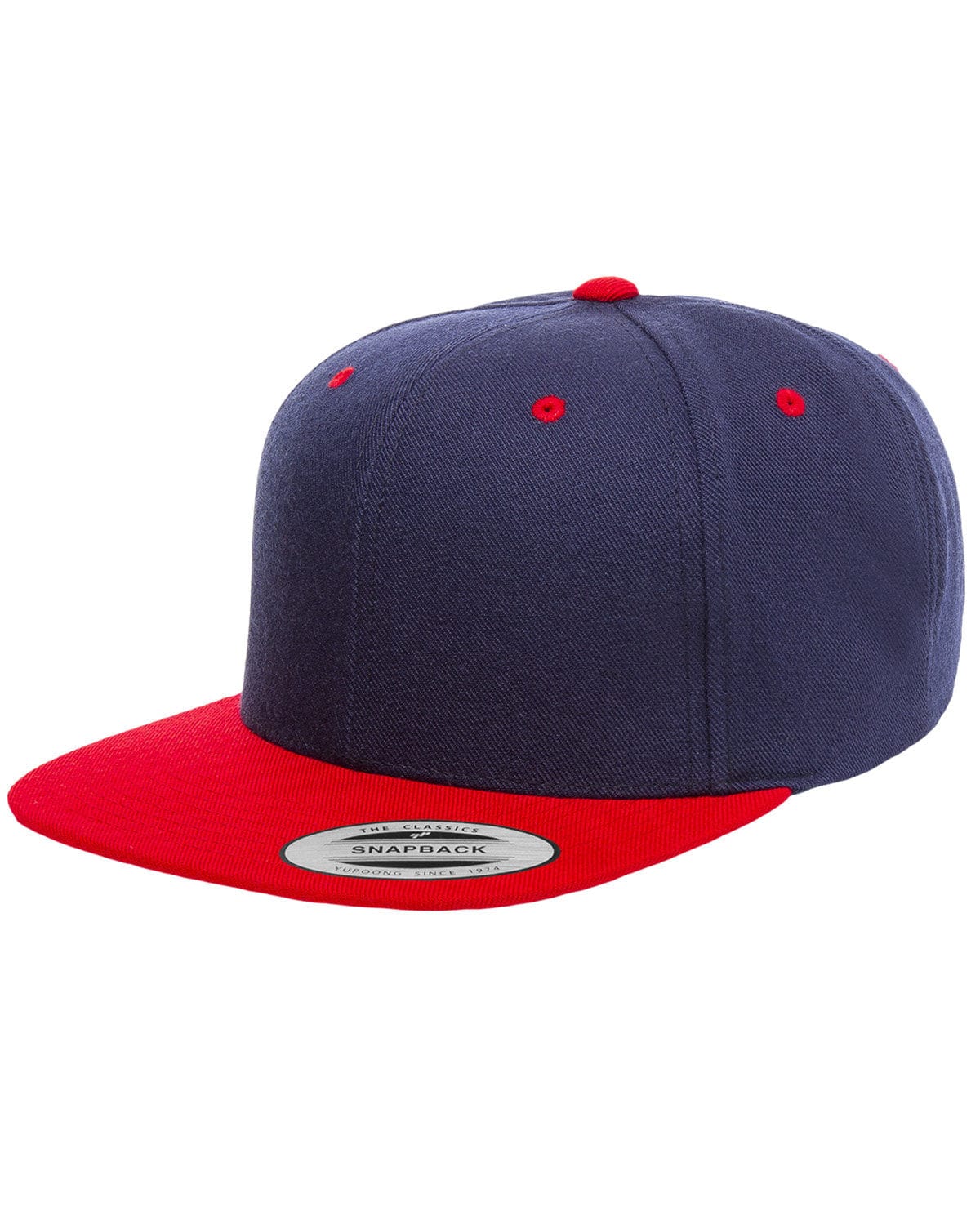 Yupoong 6089 Adult 6-Panel Structured Flat Visor Classic Snapback in 