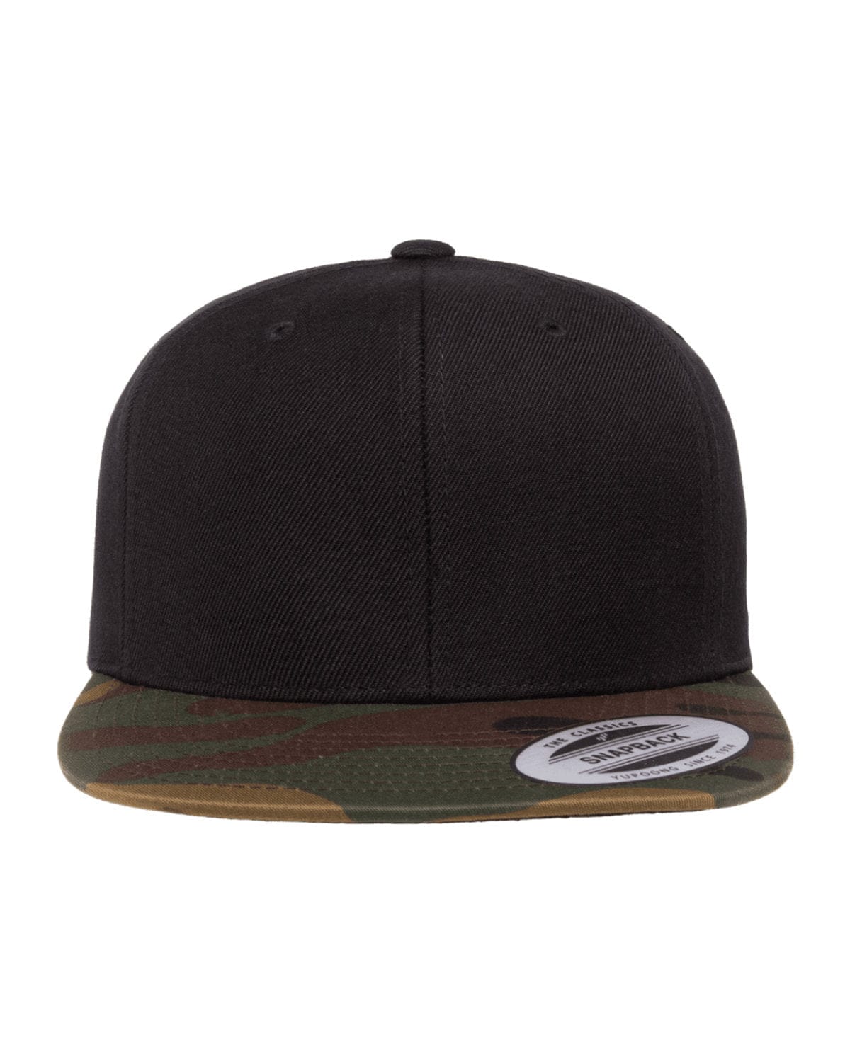 Yupoong Headwear OS / Black/ Camo Yupoong 6089 Adult 6-Panel Structured Flat Visor Classic Snapback