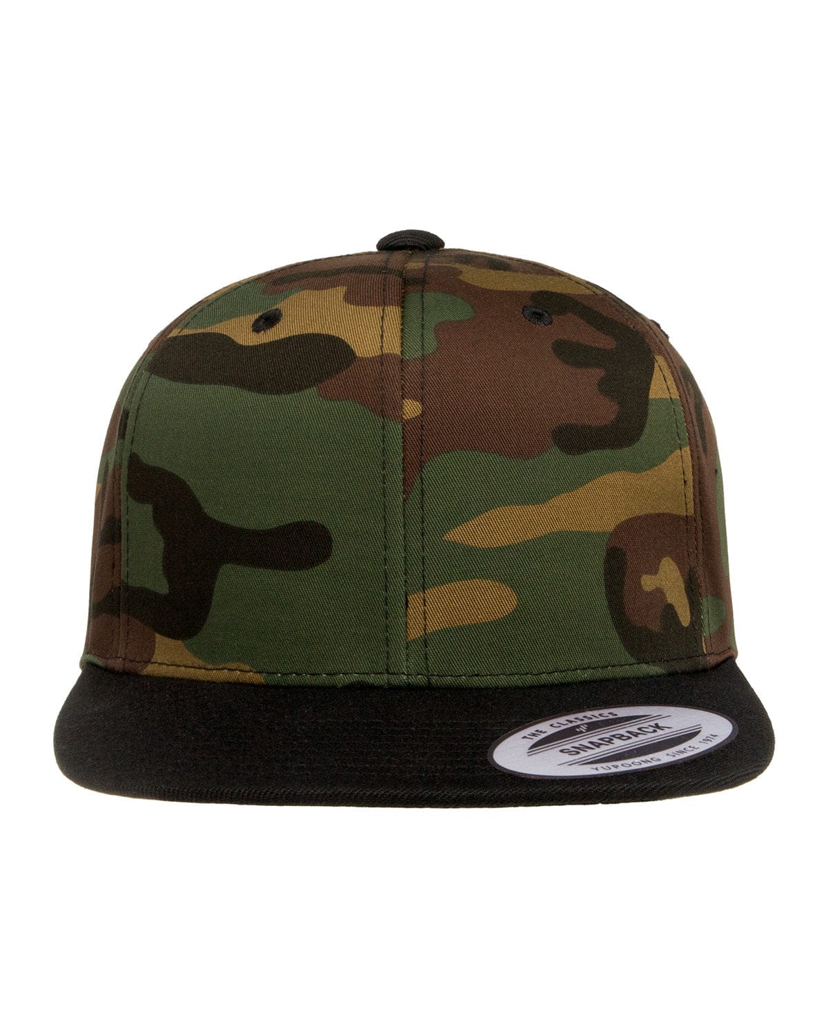 Yupoong Headwear OS / Camo/ Black Yupoong 6089 Adult 6-Panel Structured Flat Visor Classic Snapback