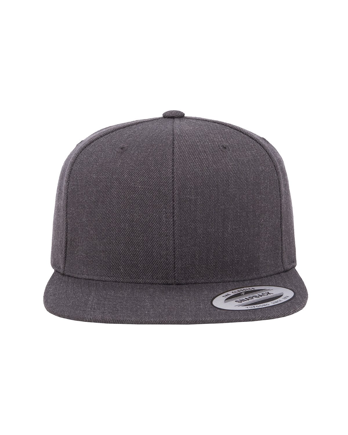 Yupoong Headwear OS / Dark Heather Yupoong 6089 Adult 6-Panel Structured Flat Visor Classic Snapback