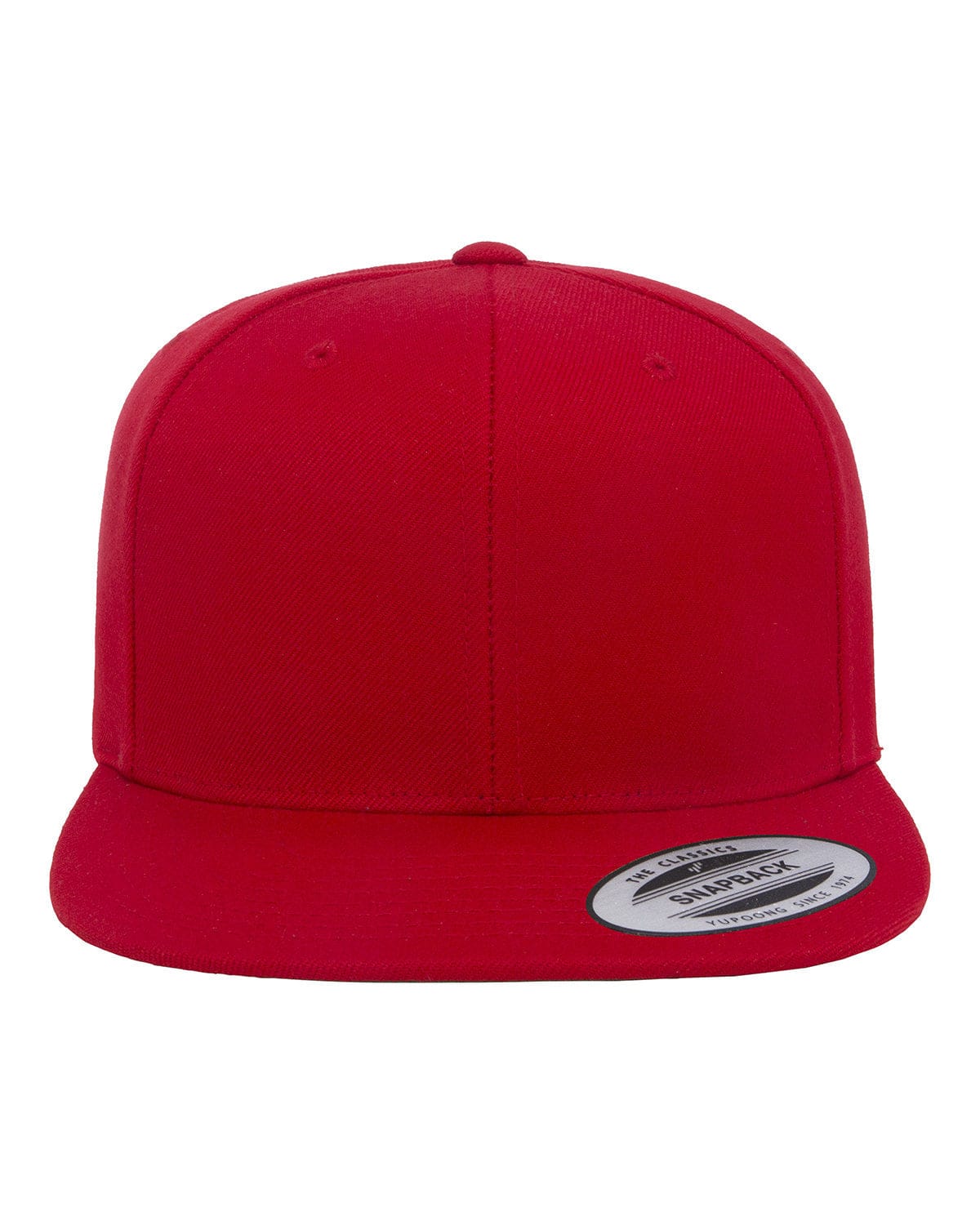 Yupoong Headwear OS / Red Yupoong 6089 Adult 6-Panel Structured Flat Visor Classic Snapback