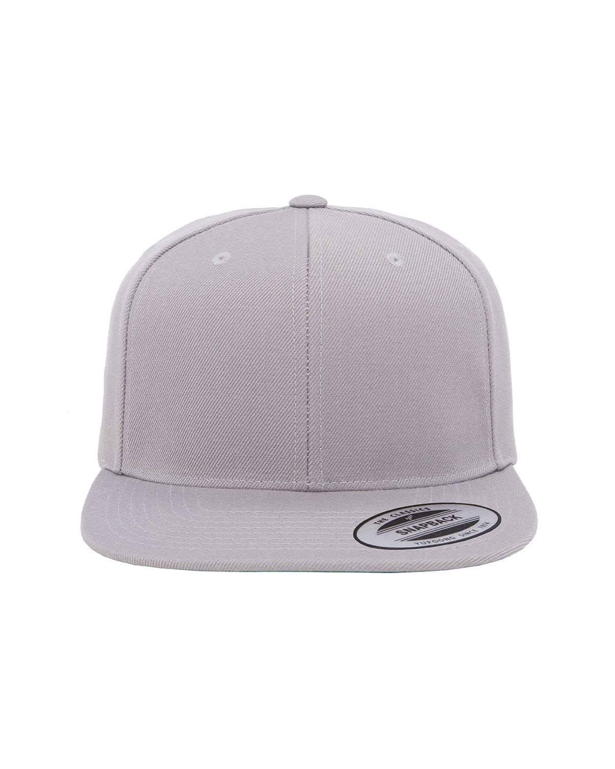 Yupoong Headwear OS / Silver Yupoong 6089 Adult 6-Panel Structured Flat Visor Classic Snapback