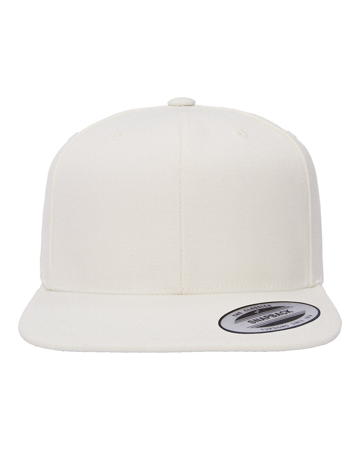 Yupoong Headwear OS / White Yupoong 6089 Adult 6-Panel Structured Flat Visor Classic Snapback
