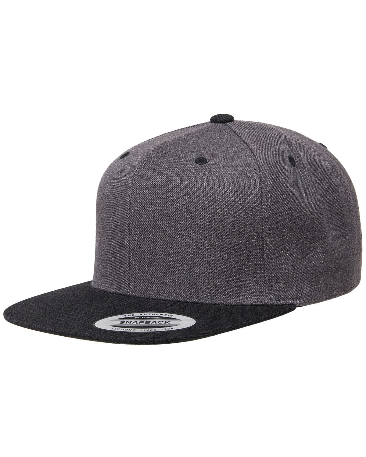 Yupoong 6089MT Adult 6-Panel Structured Flat Visor Classic Two-Tone Snapback in 