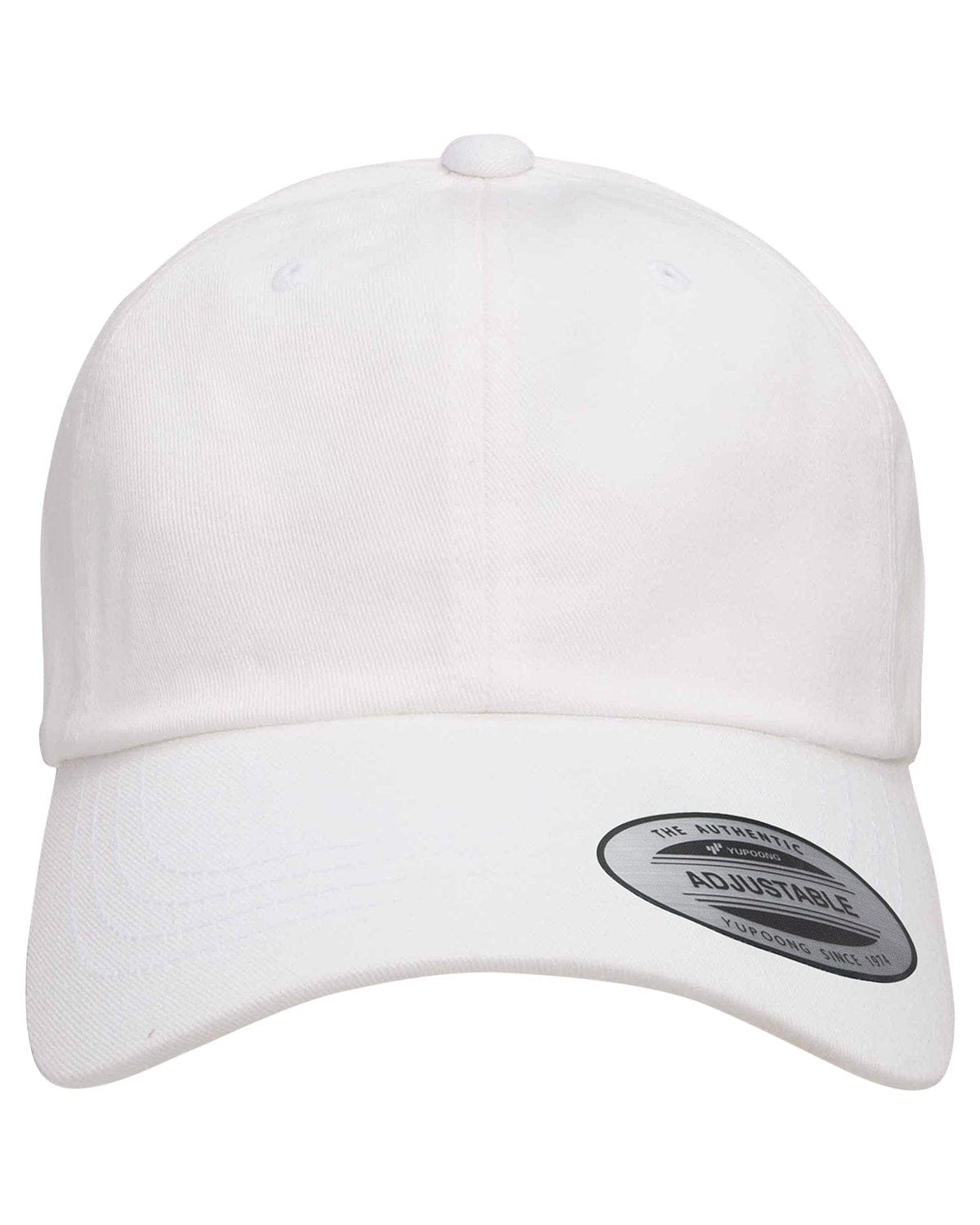 Yupoong 6245CM Adult Low-Profile Cotton Twill Dad Cap in White