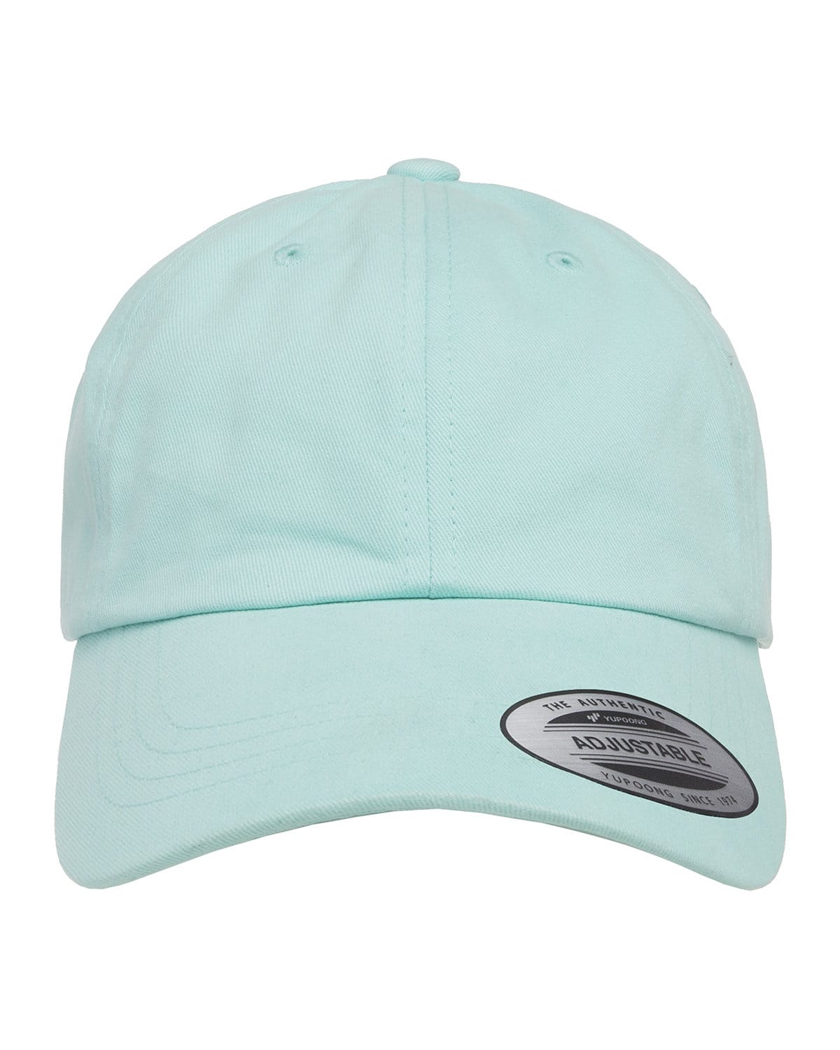 Yupoong 6245PT Adult Peached Cotton Twill Dad Cap in Diamond Blue
