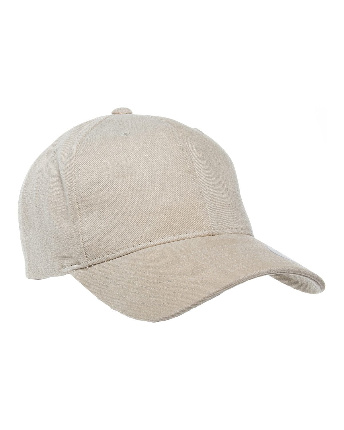 Yupoong 6363V Adult Brushed Cotton Twill Mid-Profile Cap in Putty