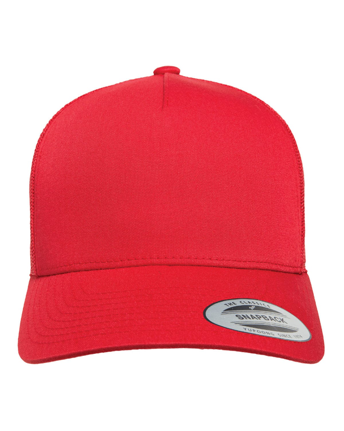 Yupoong Headwear OS / Red Yupoong 6506 Adult 5-Panel Retro Trucker Cap