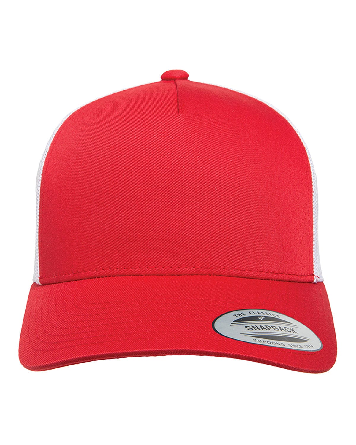 Yupoong Headwear OS / Red/ White Yupoong 6506 Adult 5-Panel Retro Trucker Cap