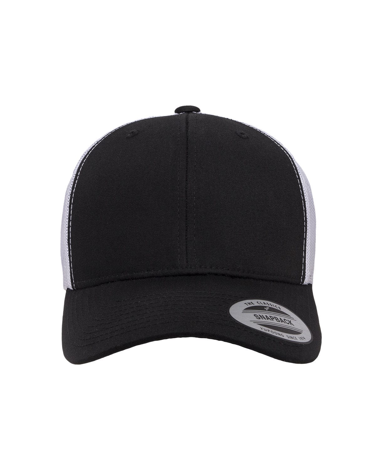 Yupoong Headwear OS / Black/White Yupoong 6606 Adult Retro Trucker Cap