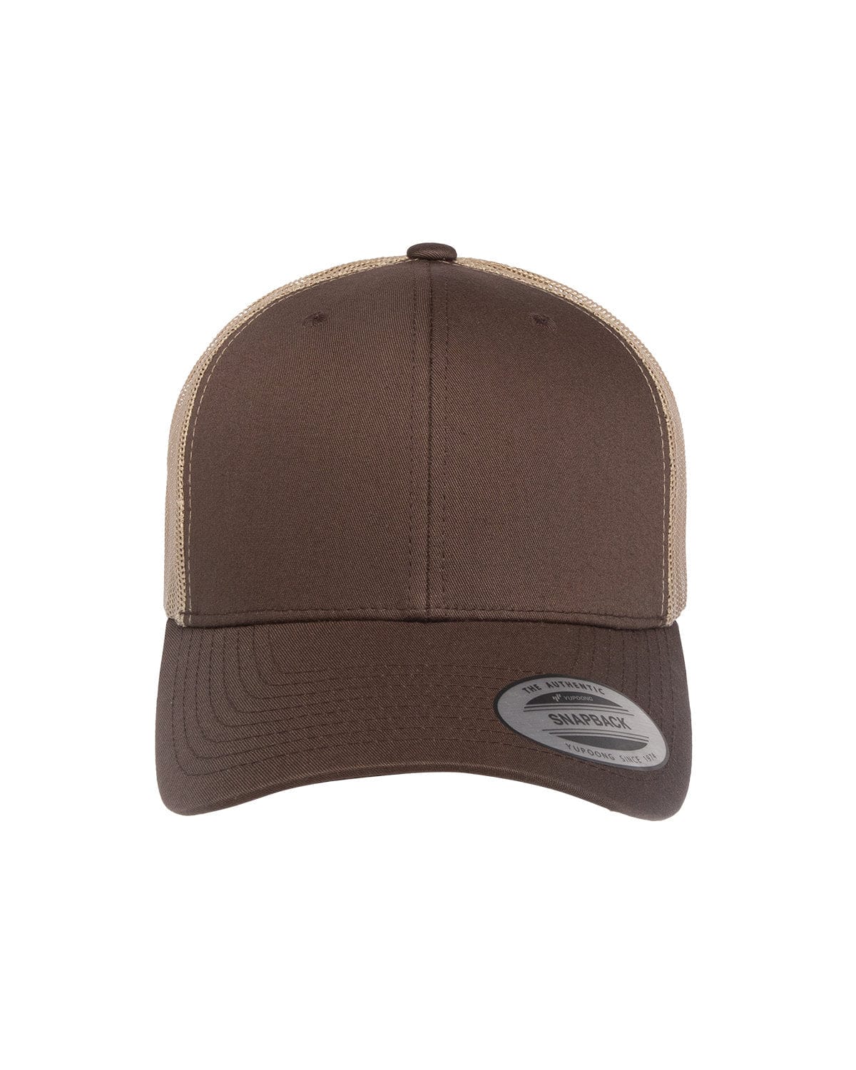 Yupoong Headwear OS / Brown/ Khaki Yupoong 6606 Adult Retro Trucker Cap