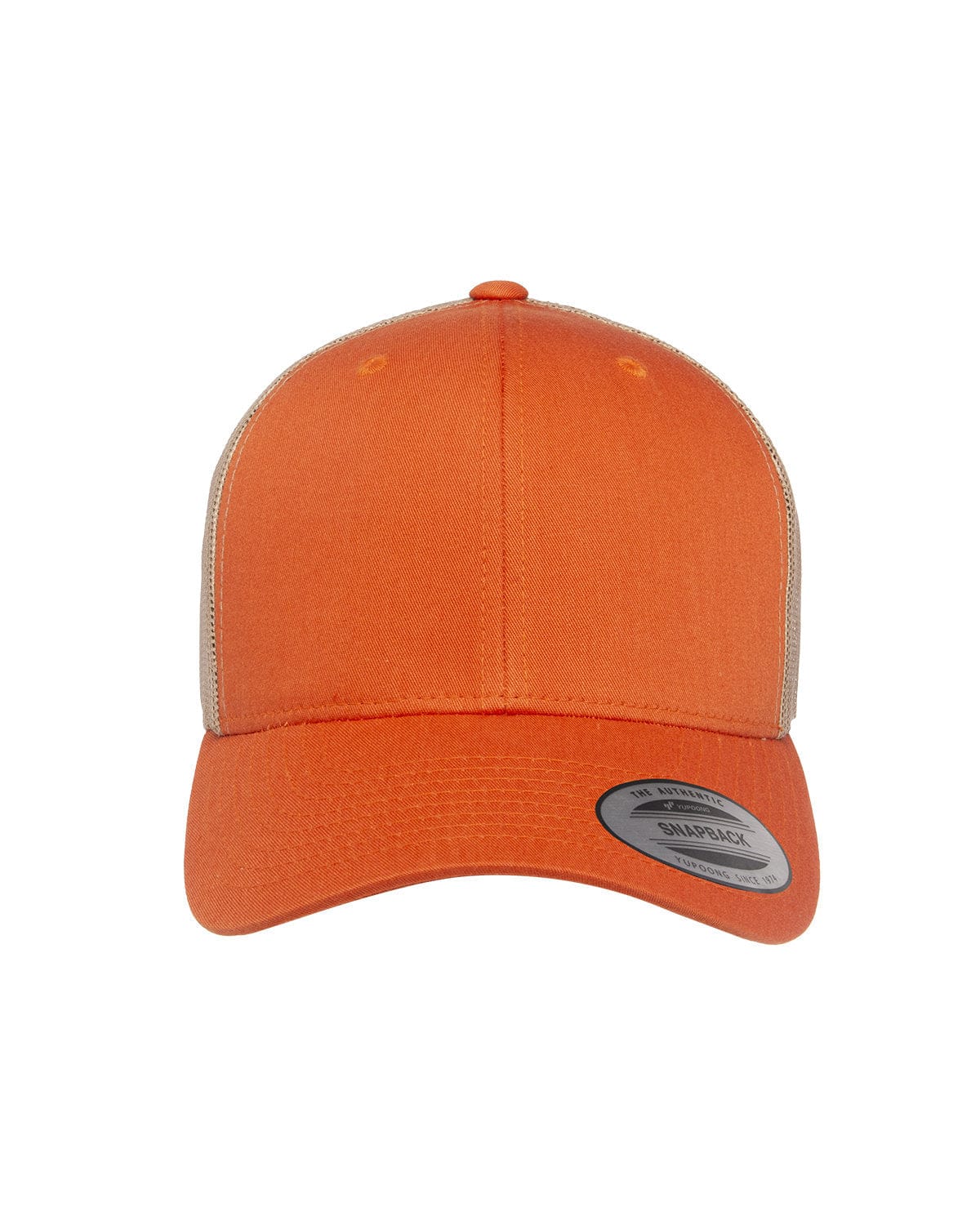 Yupoong Headwear OS / Rust Orange/Khaki Yupoong 6606 Adult Retro Trucker Cap