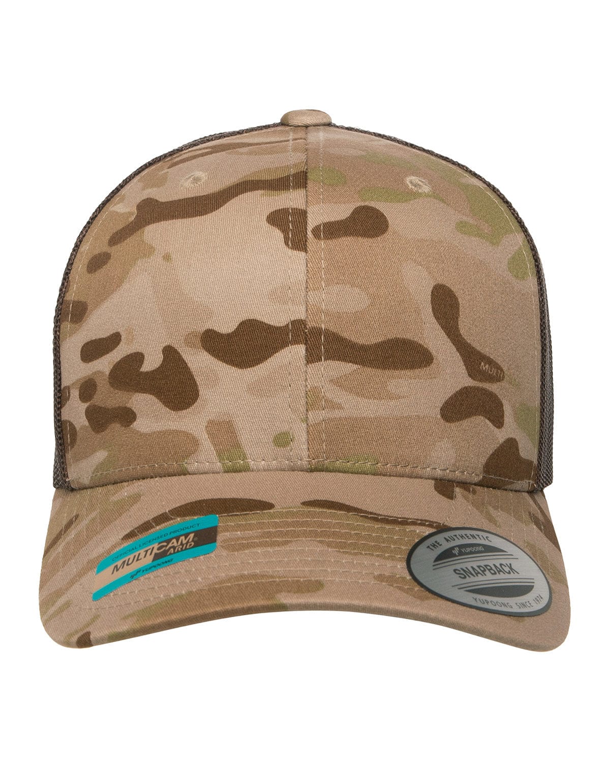 Yupoong 6606MC YP Classics Retro Trucker Multicam Snapback in Mlticm Arid/ Brn