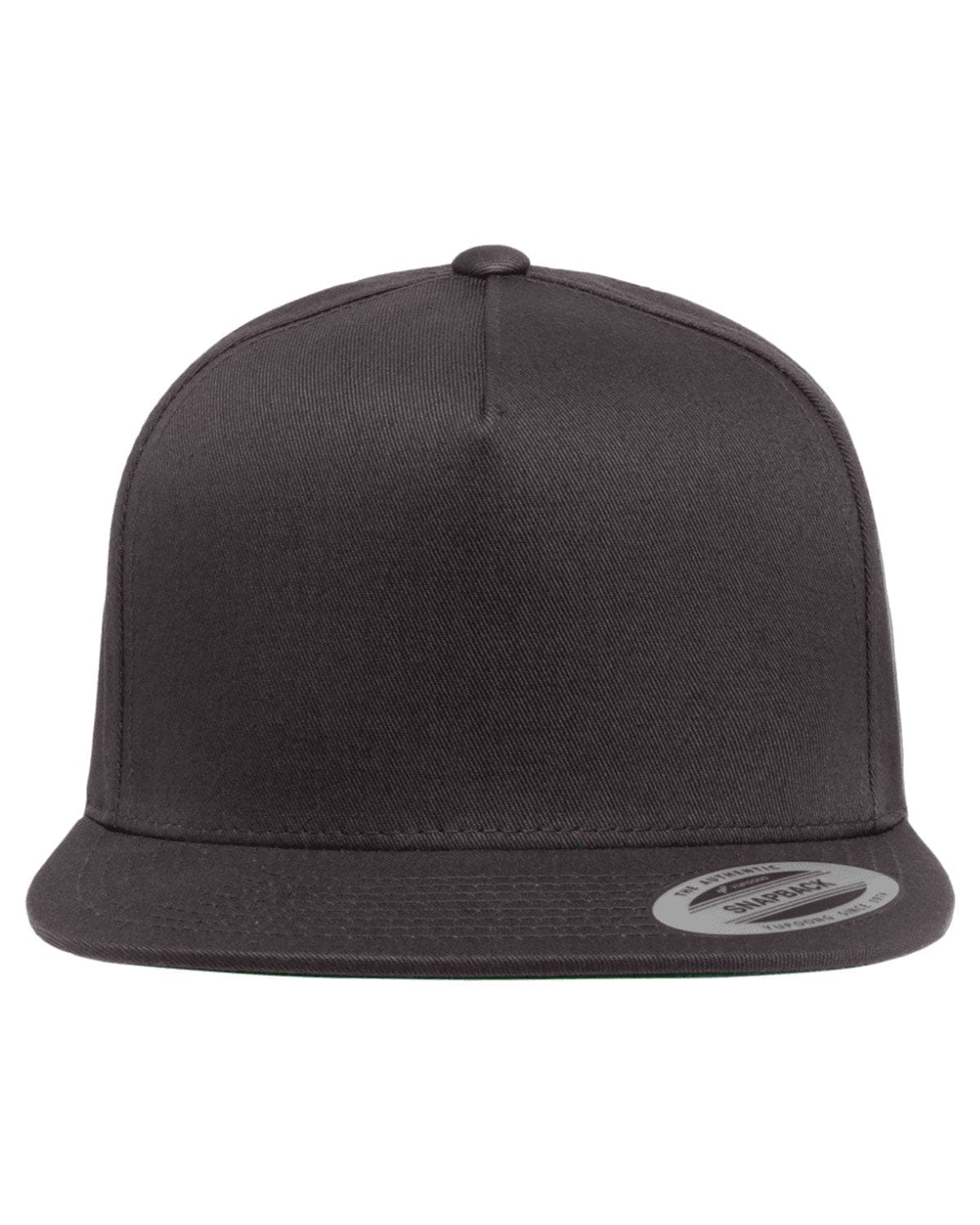 Yupoong Y6007 Adult 5-Panel Cotton Twill Snapback Cap in Dark Grey
