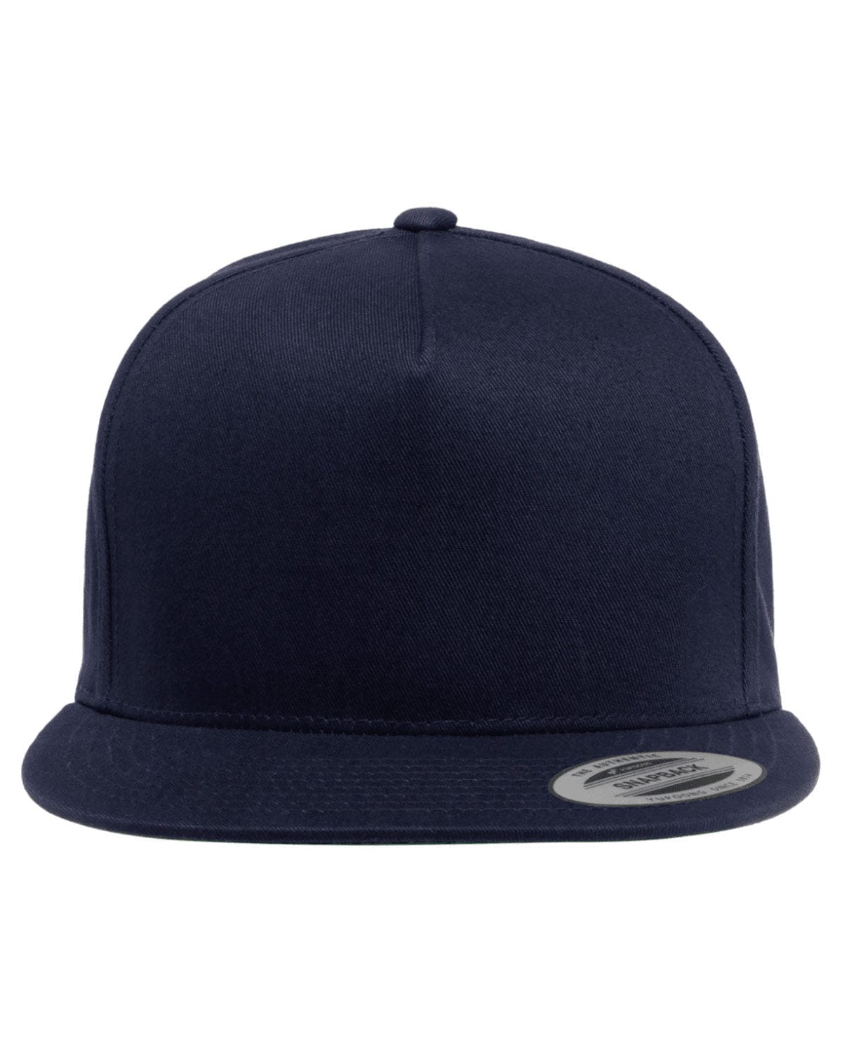 Yupoong Y6007 Adult 5-Panel Cotton Twill Snapback Cap in Navy