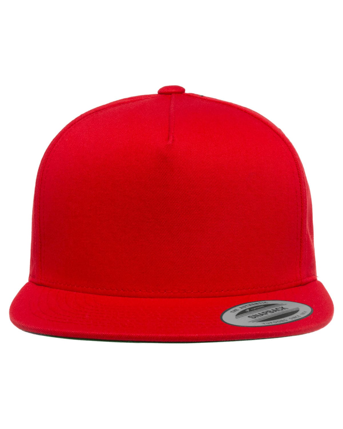 Yupoong Y6007 Adult 5-Panel Cotton Twill Snapback Cap in Red