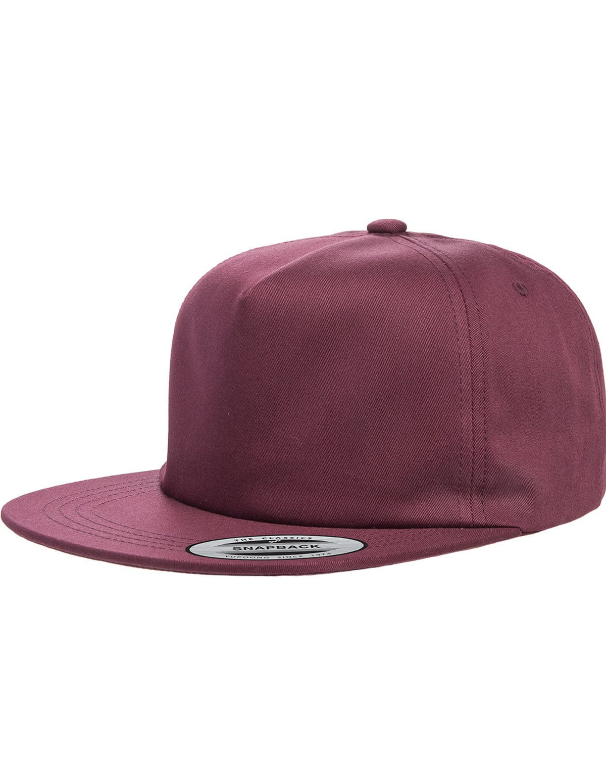 Yupoong Y6502 Adult Unstructured 5-Panel Snapback Cap in 
