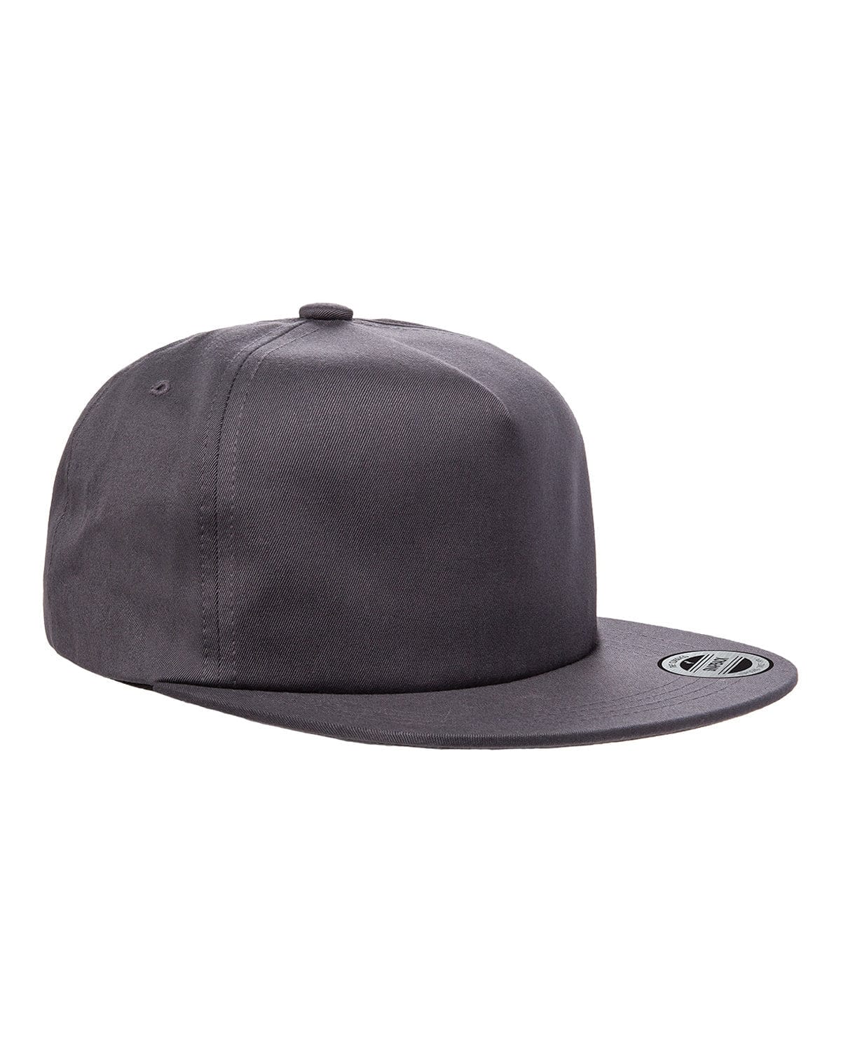 Yupoong Y6502 Adult Unstructured 5-Panel Snapback Cap in Charcoal