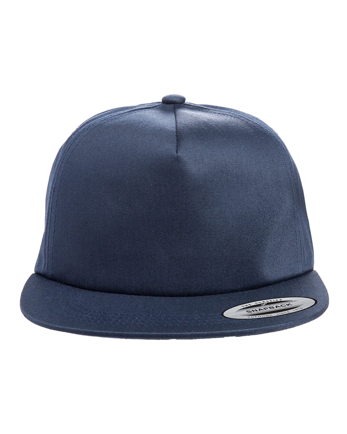 Yupoong Y6502 Adult Unstructured 5-Panel Snapback Cap in Navy