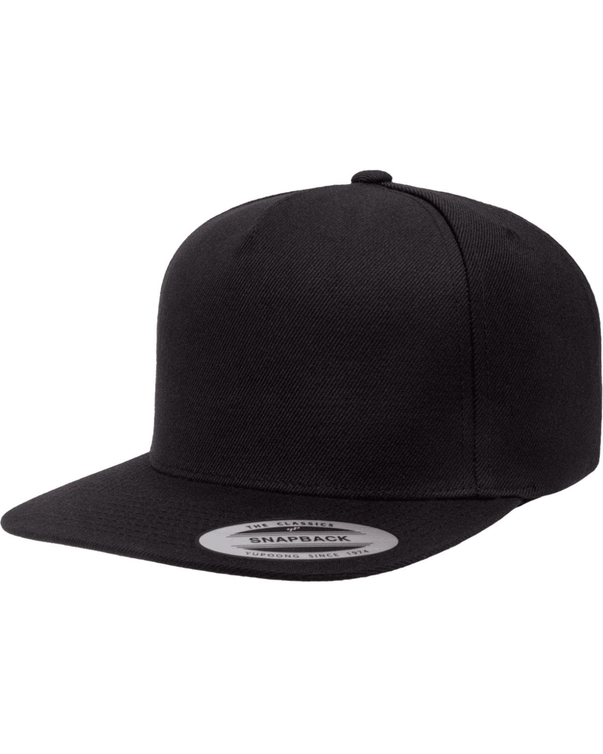 Yupoong YP5089 Adult 5-Panel Structured Flat Visor Classic Snapback Cap in 