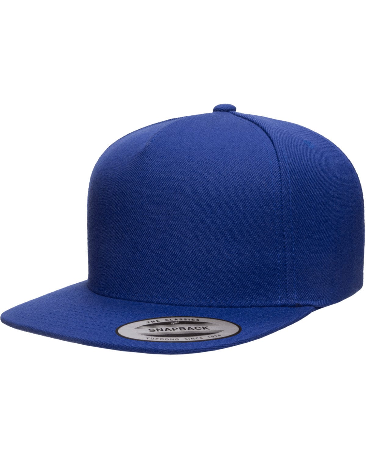 Yupoong YP5089 Adult 5-Panel Structured Flat Visor Classic Snapback Cap in 