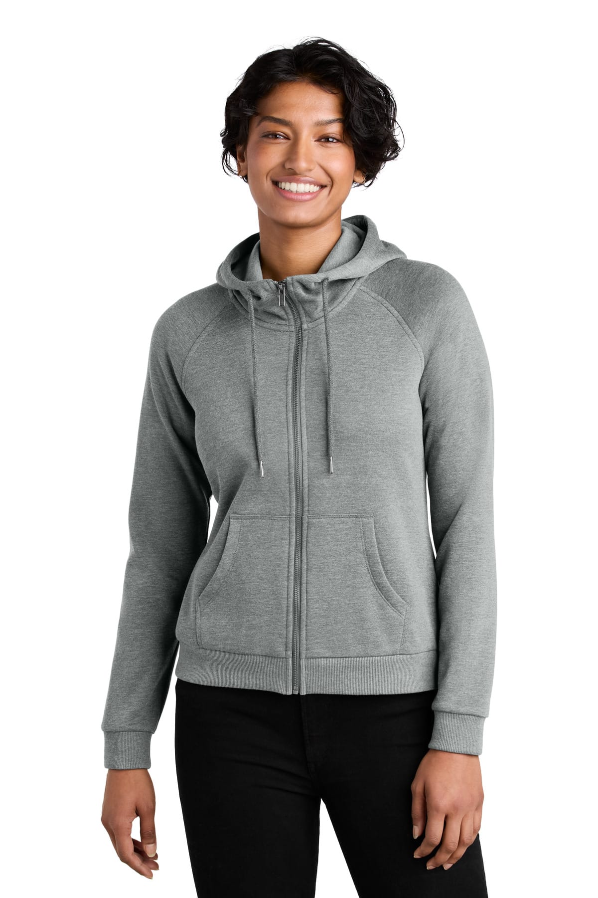 AllMade AL5003 XS / Aluminum Grey Heather Allmade Women's Organic CVC Fleece Full-Zip Hoodie AL5003