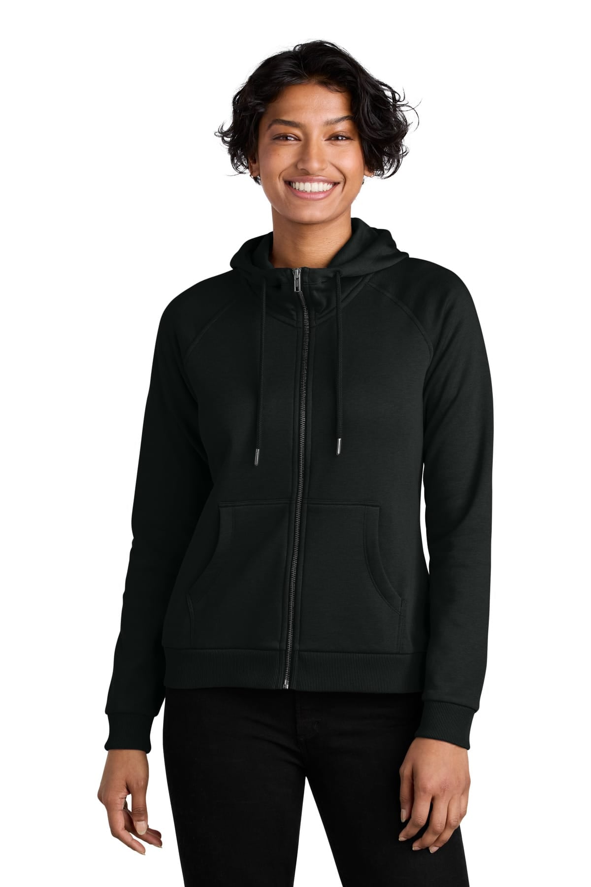 AllMade AL5003 XS / Deep Black Allmade Women's Organic CVC Fleece Full-Zip Hoodie AL5003