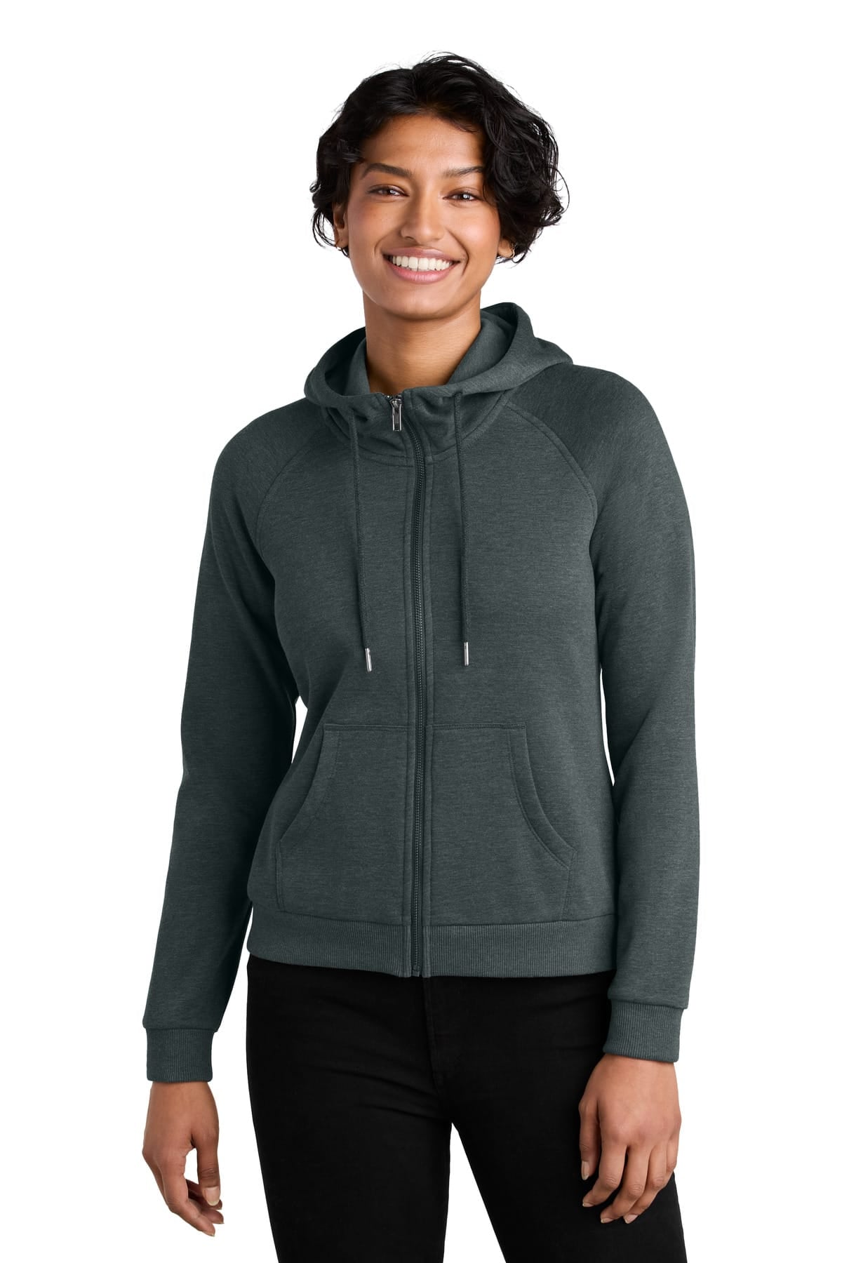 AllMade AL5003 XS / Terrain Grey Heather Allmade Women's Organic CVC Fleece Full-Zip Hoodie AL5003