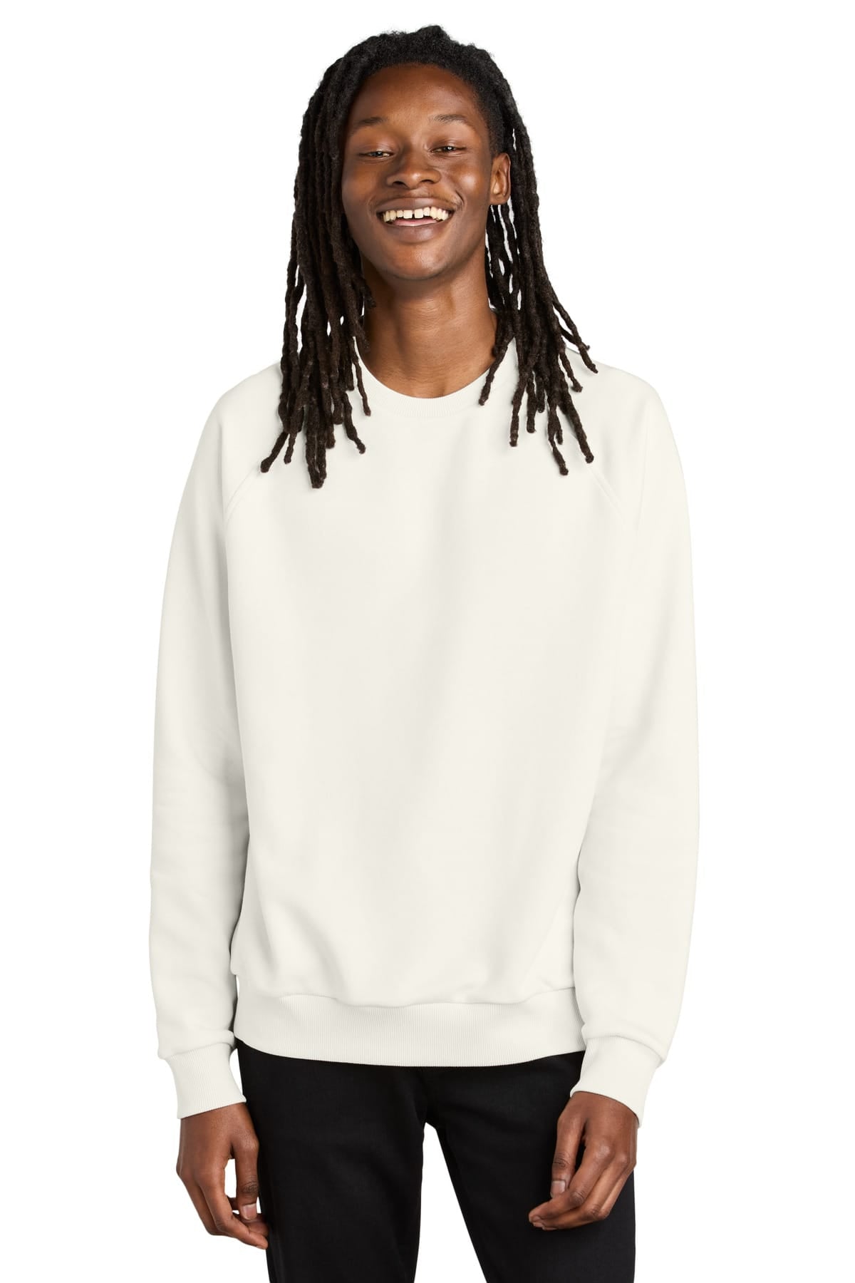 AllMade AL5004 XS / White Sand Allmade Unisex Organic CVC Fleece Crewneck Sweatshirt AL5004