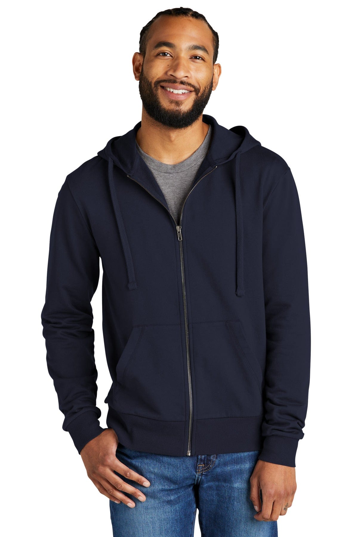 AllMade Sweatshirts/Fleece XS / Night Sky Navy Allmade Unisex Organic French Terry Full-Zip Hoodie AL4002