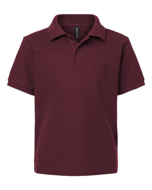 AllPro 12550 XS / Maroon 62800Y: Youth Pique Polo