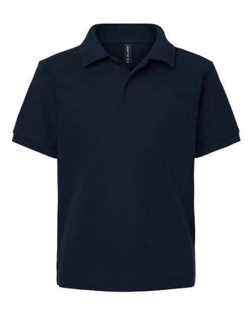 AllPro 12550 XS / Navy 62800Y: Youth Pique Polo