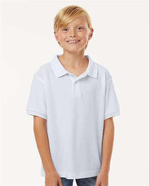 AllPro 12550 XS / White AllPro 62800Y Youth Pique Polo