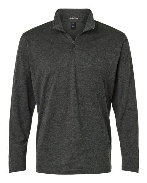 AllPro 12559 4HM700-Men's Pro-Lock Performance Mélange Quarter-Zip Pullover