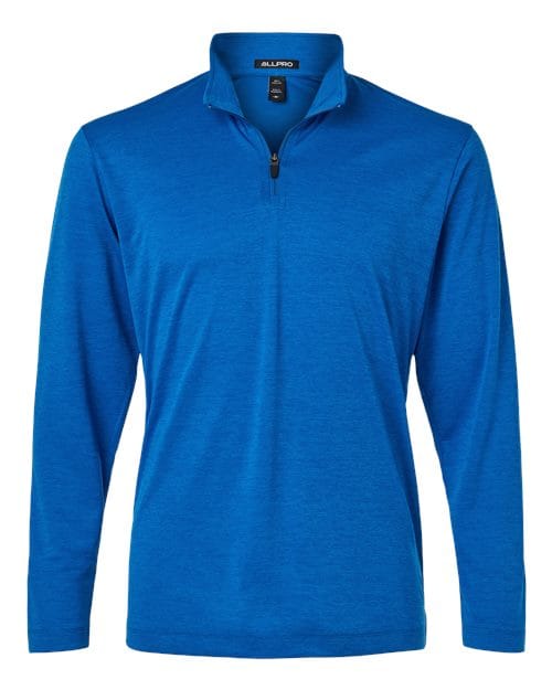 AllPro 12559 4HM700-Men's Pro-Lock Performance Mélange Quarter-Zip Pullover
