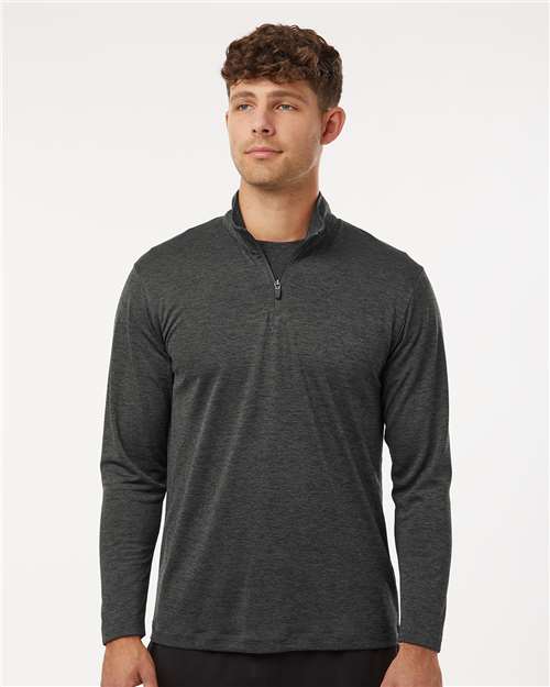 AllPro 12559 XS / Black Melange 4HM700-Men's Pro-Lock Performance Mélange Quarter-Zip Pullover