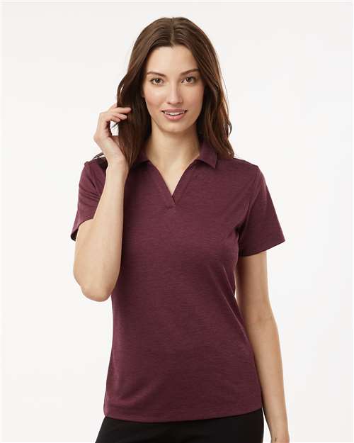AllPro 12562 S / Maroon Melange 4HM00L: Women's Pro-Lock Performance Mélange Polo