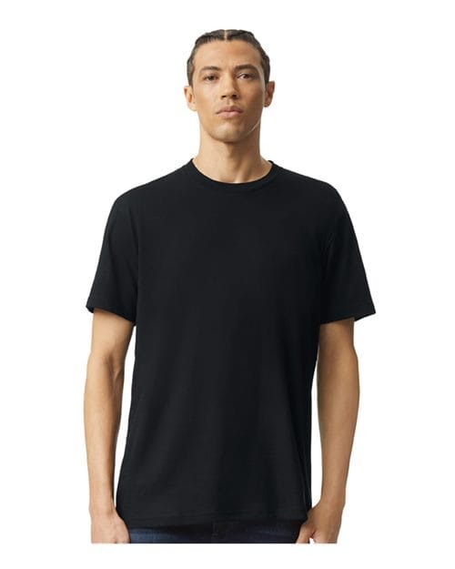 American Apparel 10485 S / Black 2001CVC: Unisex CVC Tee