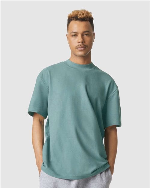 American Apparel 11693 1PQ: Unisex Pique Mockneck Tee