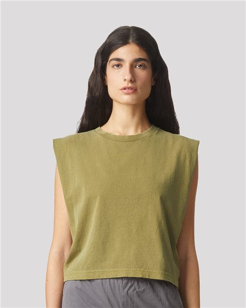 American Apparel 11696 307GD: Women's Garment-Dyed Heavyweight Muscle Tee