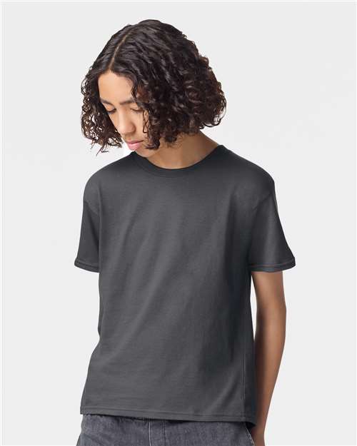 2001Y Youth Fine Jersey Tee in Asphalt