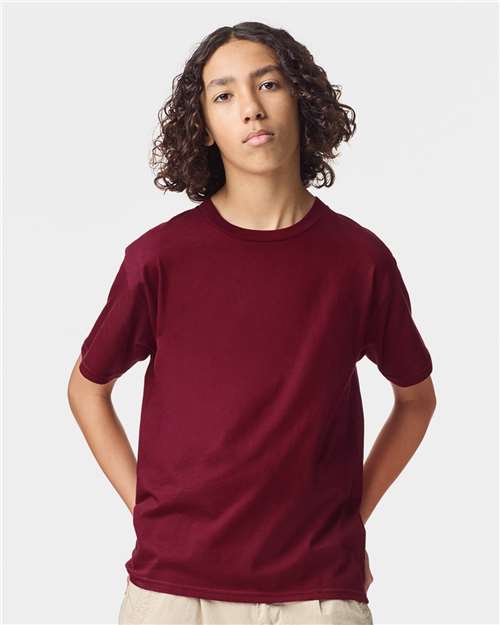 2001Y Youth Fine Jersey Tee in Cranberry