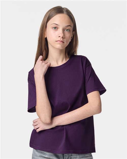 2001Y Youth Fine Jersey Tee in Eggplant