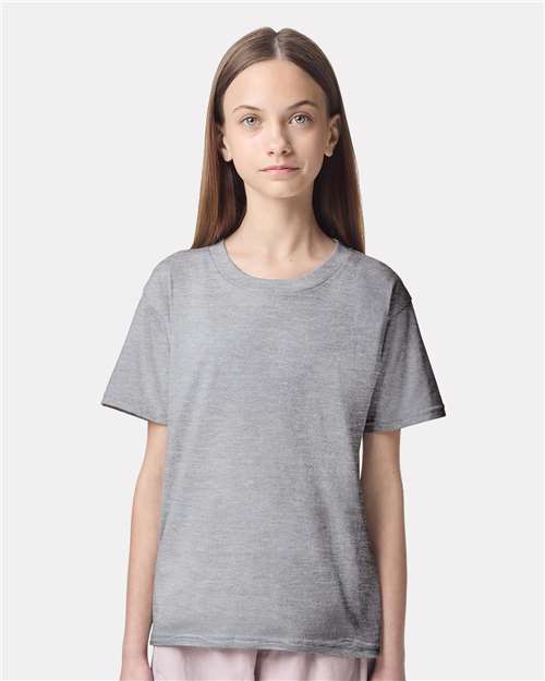 2001Y Youth Fine Jersey Tee in Heather Grey